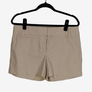 Ann Taylor LOFT Womens Sz 6 Beige Cream Black White‎ Polka Dot "Marisa" Shorts